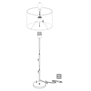 Eglo - Stojacia lampa 1xE27/60W/230V