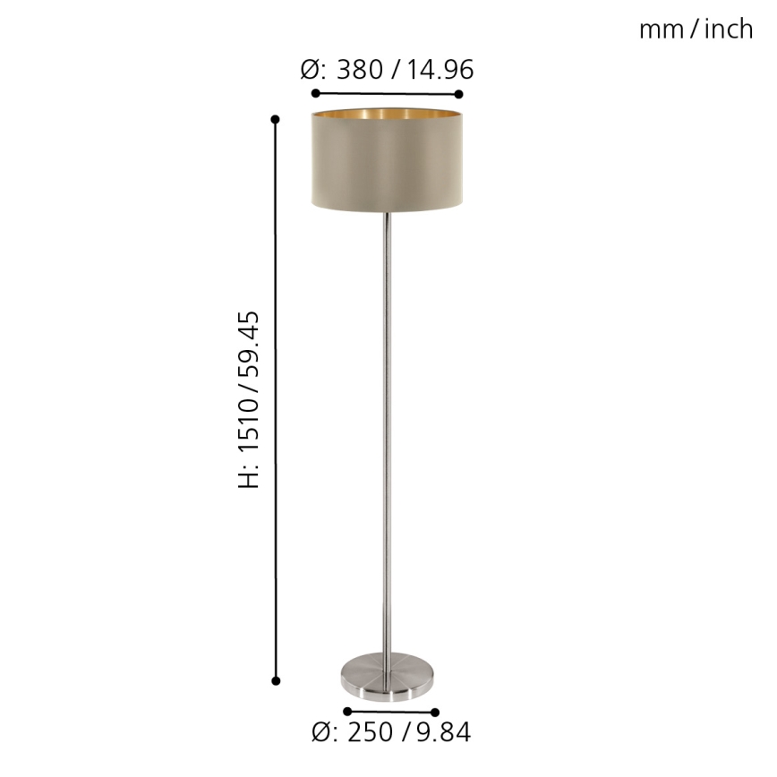 Eglo - Stojacia lampa 1xE27/60W/230V