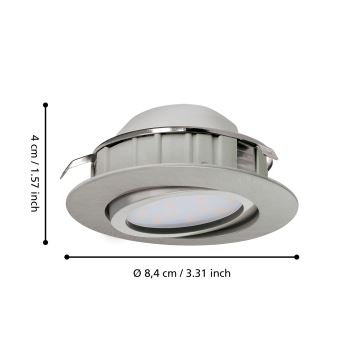 Eglo - SADA 3x LED podhľadové svietidlo PINEDA 1xLED/6W/230V
