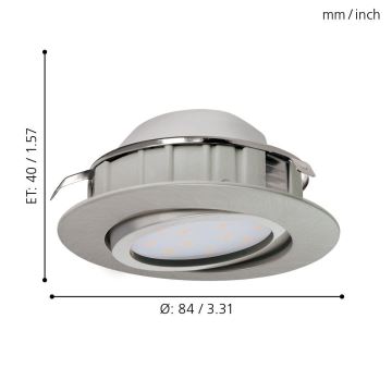 Eglo - SADA 3x LED Podhľadové svietidlo PINEDA 1xLED/6W/230V