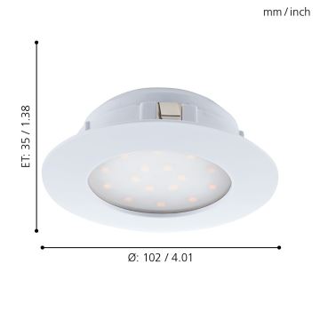 Eglo - LED podhľadové svietidlo 1xLED/12W/230V