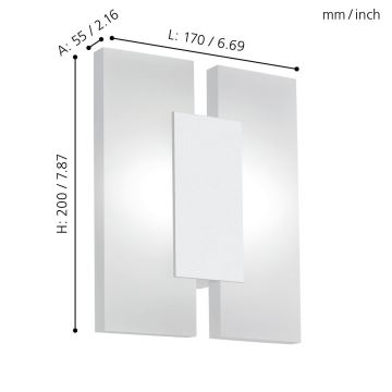 Eglo - LED nástenné svietidlo 2xLED/4,5W/230V