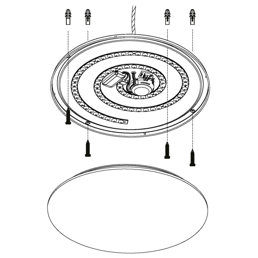 Eglo - LED Stmievateľné stropné svietidlo LED/36W/230V + diaľkové ovládanie