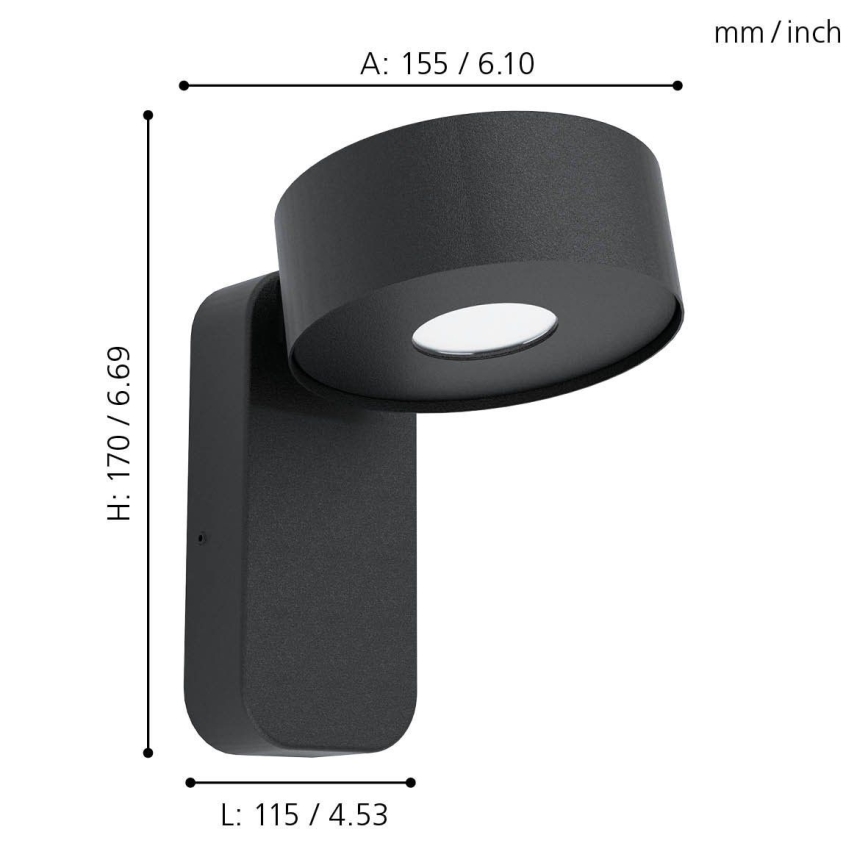 Eglo - LED Vonkajšie nástenné svietidlo LED/6W/230V IP44