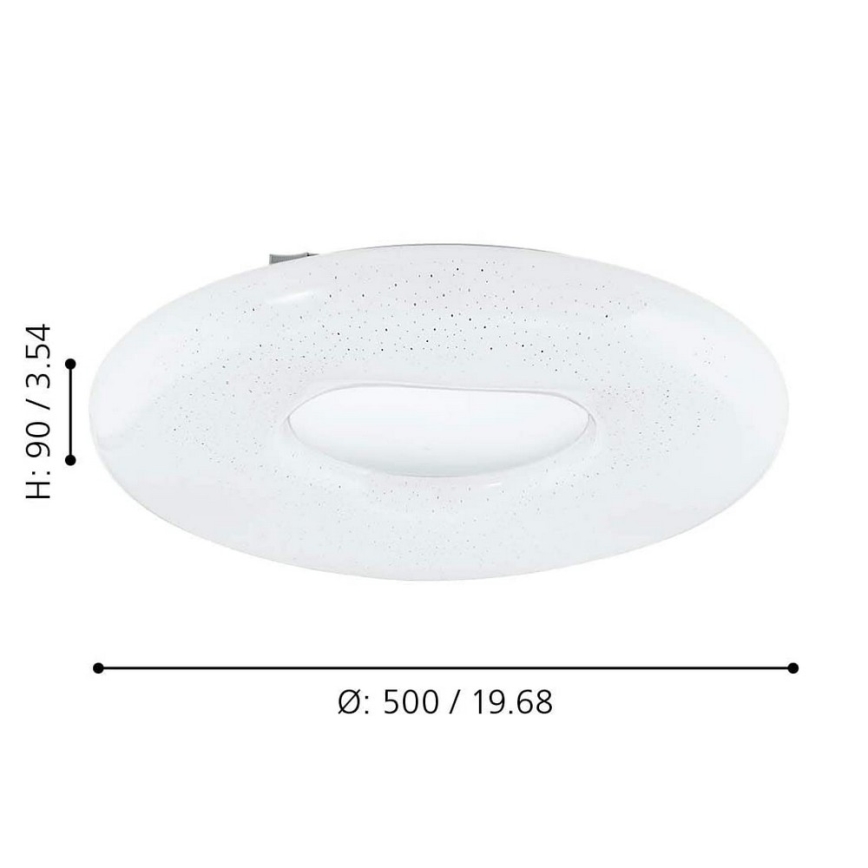 Eglo - LED Stmievateľné stropné svietidlo LED/24W/230V + diaľkové ovládanie