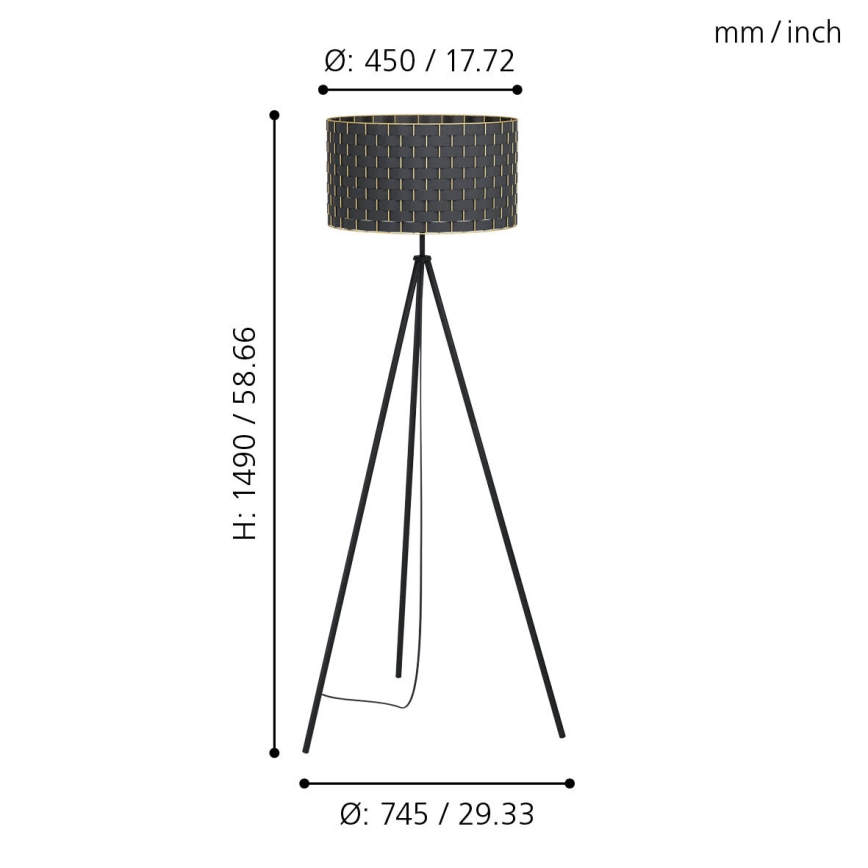 Eglo - Stojacia lampa 1xE27/40W/230V