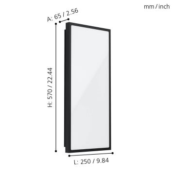 Eglo - LED Vonkajšie nástenné svietidlo LED/18,5W/230V IP44