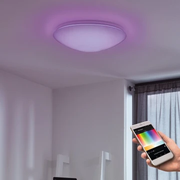 Eglo - LED RGB Stmievateľné nástenné stropné svietidlo GIRON-C LED/17W/230V