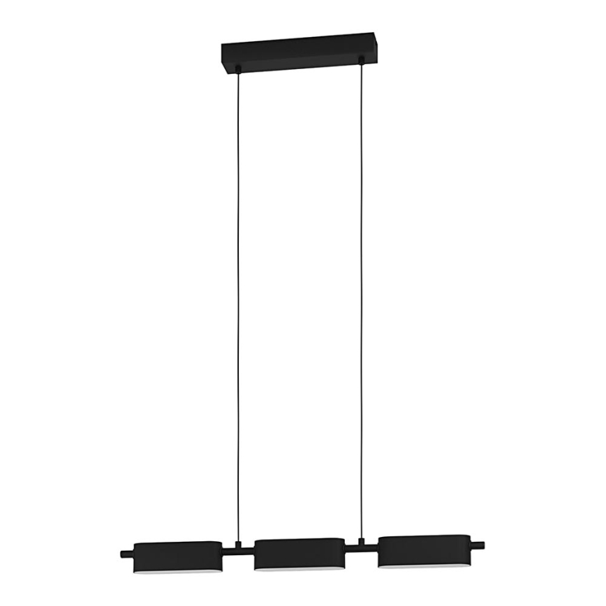 Eglo - LED Stmievateľný luster na lanku 3xLED/6,7W/230V čierna