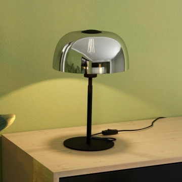 Eglo - Stolná lampa 1xE27/40W/230V čierna/šedá