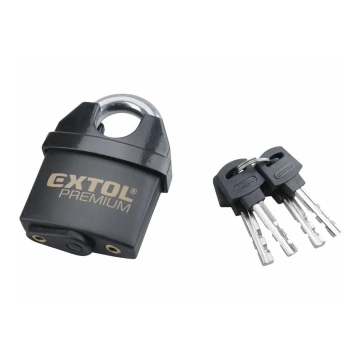 Extol Premium - Vodotesný visiaci zámok 60 mm čierna