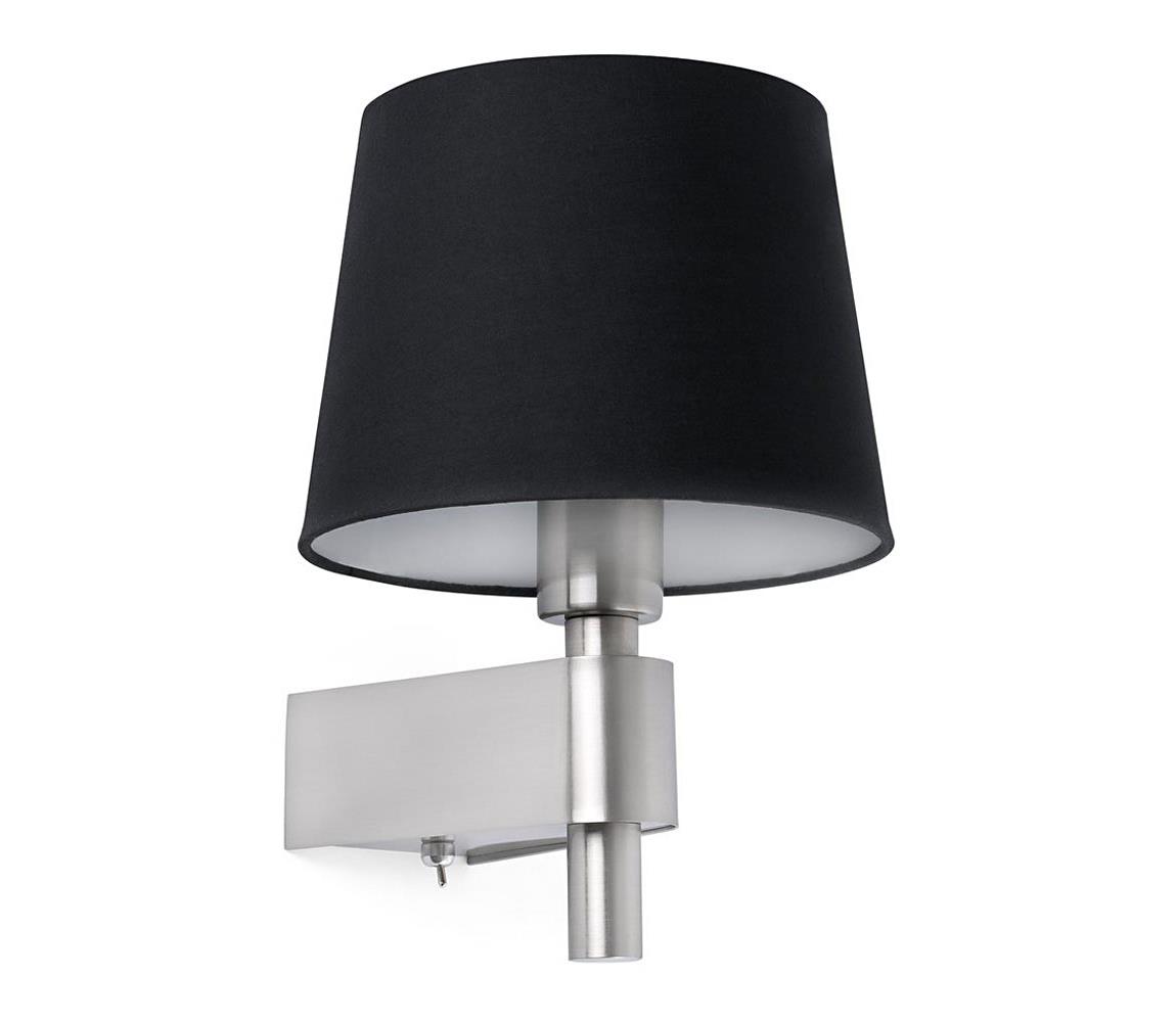 FARO Barcelona FARO 29975 - Nástenná lampa ROOM 1xE27/15W/230V čierna 