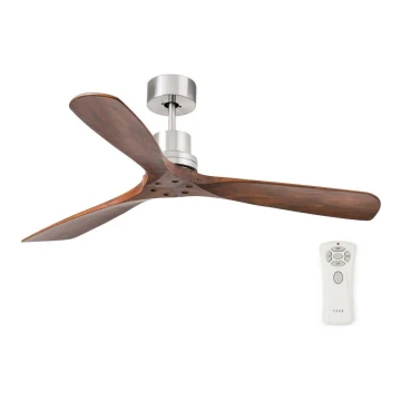 FARO 33370DC - Stropný ventilátor LANTAU hnedá/matný chróm pr. 132 cm + diaľkové ovládanie