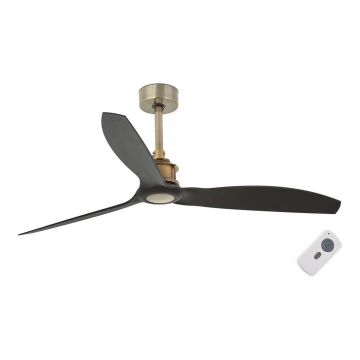 FARO 33417-Stropný ventilátor JUST FAN černá/zlatá pr. 128 cm + diaľkové ovládanie