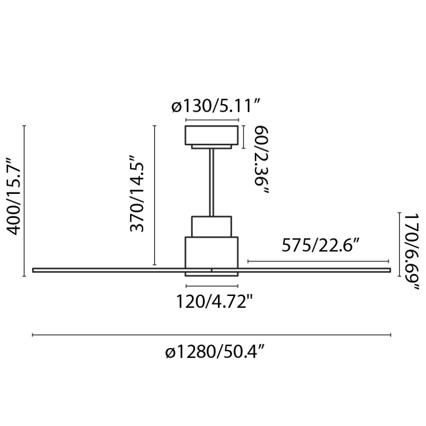 FARO 33487WP-Stropný ventilátor NASSAU M biela pr. 128 cm SMART + diaľkové ovládanie