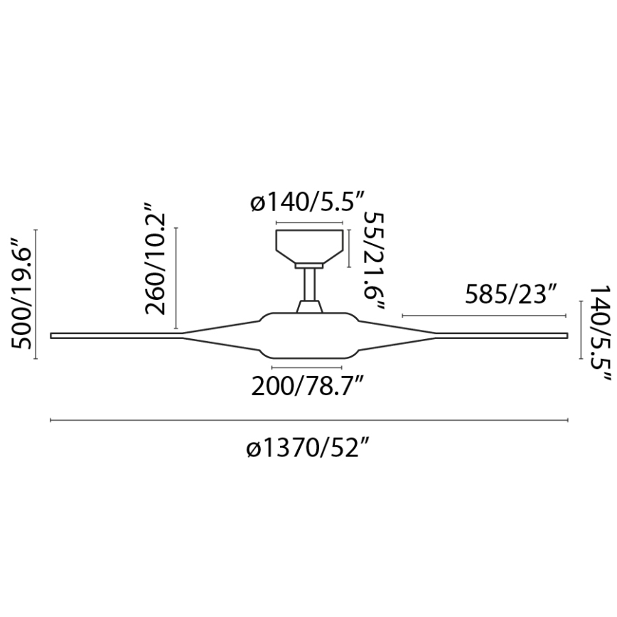 FARO 33548WP - LED Stropný ventilátor COCOS L LED/20W/230V biela pr. 137 cm SMART + diaľkové ovládanie