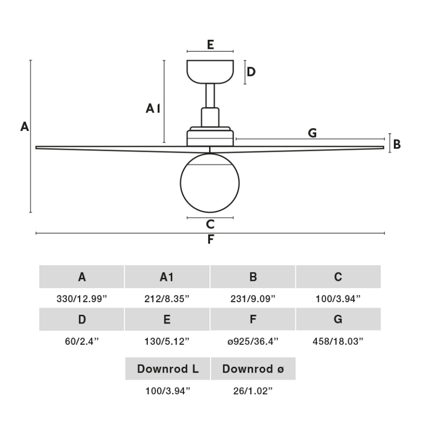 FARO 34284-11L - Stropný ventilátor KLIM S 1xE27/15W/230V drevo/čierna pr. 92,5 cm + diaľkové ovládanie