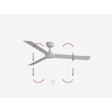 FARO 34292WP - Stropný ventilátor CRUISER XL biela pr. 160 cm SMART + diaľkové ovládanie