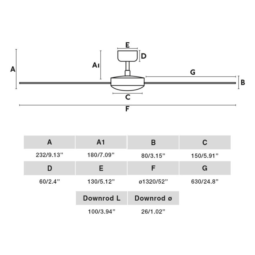 FARO 34298WP - Stropný ventilátor RUDDER L čierna pr. 132 cm SMART + diaľkové ovládanie