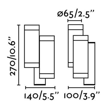 FARO 75503 - Vonkajšie nástenné svietidlo STEPS 4xGU10/35W/230V IP44