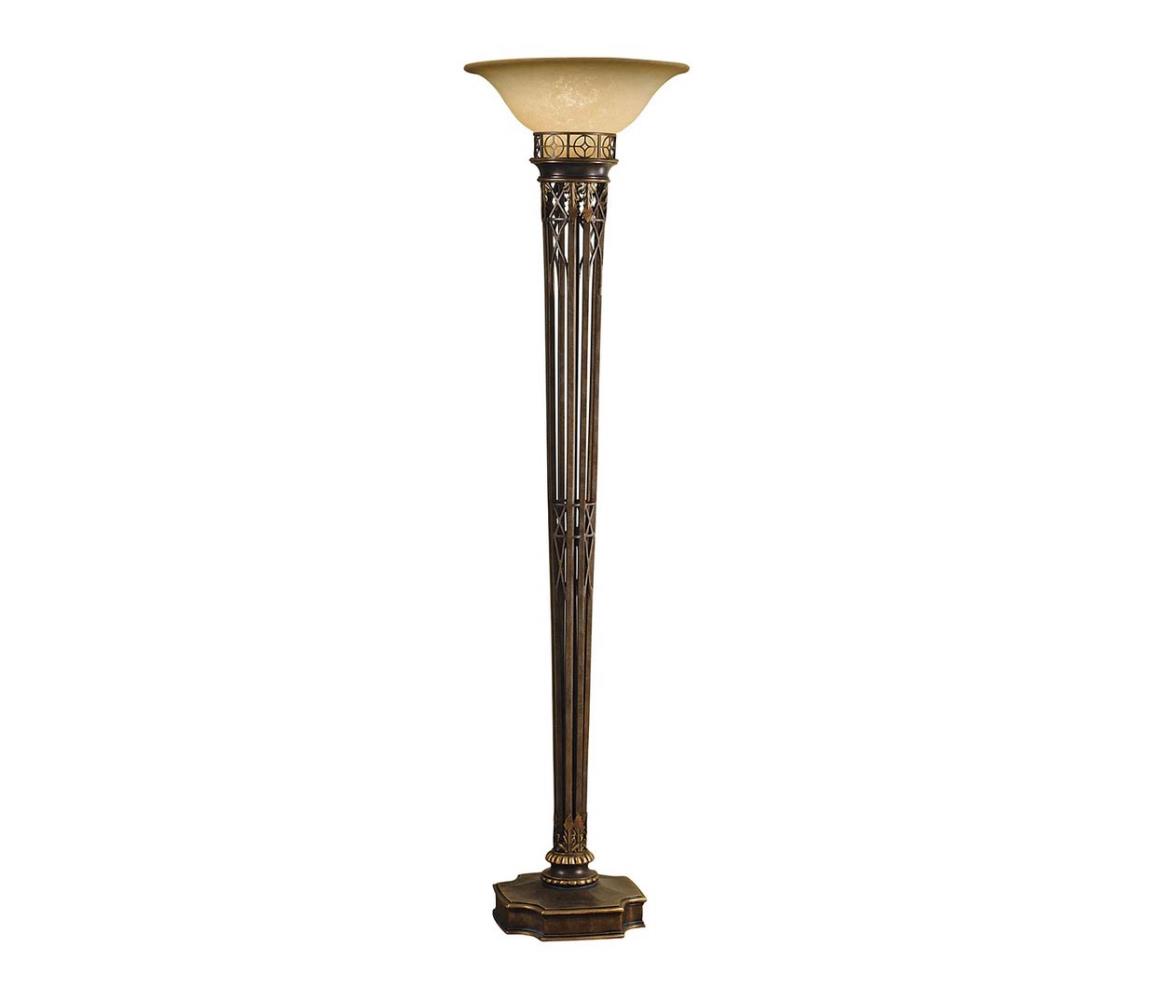 Elstead Feiss - Stojacia lampa OPERA 1xE27/100W/230V bronz/béžová 