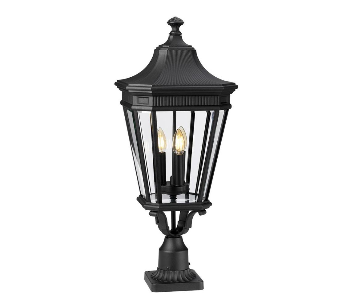 Elstead Feiss - Vonkajšia lampa COTSWOLD LANE 3xE14/60W/230V IP44 čierna 