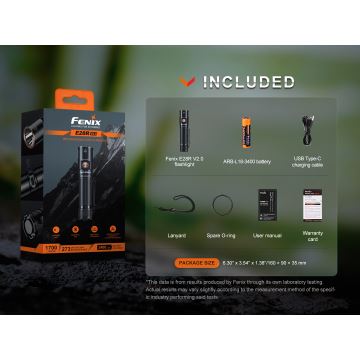Fenix E28RV20 - LED Stmievateľná nabíjacia baterka LED/USB IP68 1700 lm 260 h
