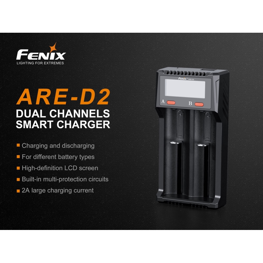 Fenix FENARED2 - Nabíjačka batérií 2xLi-ion/AAA/AA/C 5V