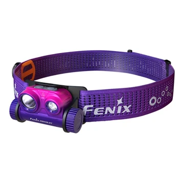 Fenix HM65RDTNEB -LED Nabíjacia čelovka LED/USB IP68 1500 lm 300 h fialová/ružová
