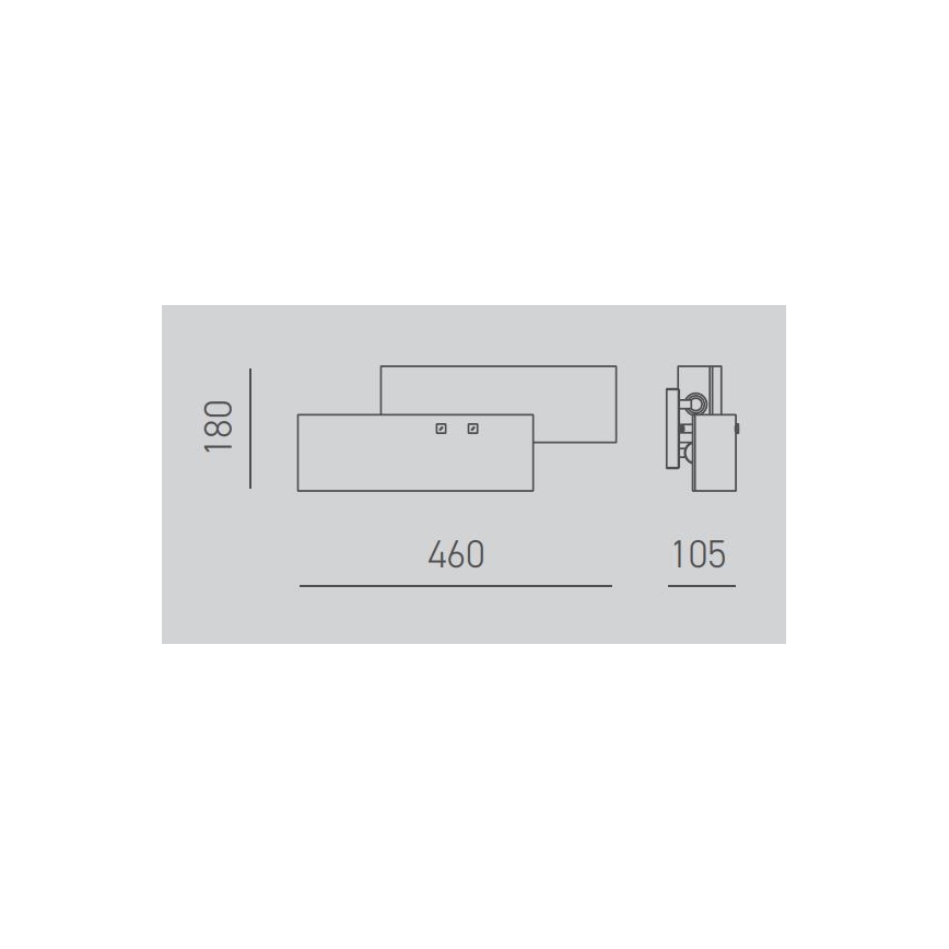 Gea Luce LARA A P arg - Nástenné svietidlo LARA 2xE14/42W/230V strieborná