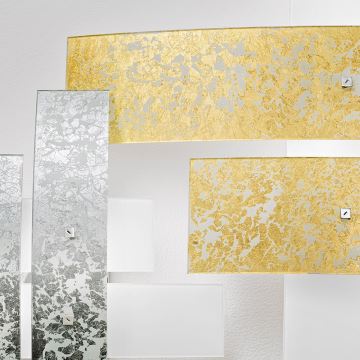 Gea Luce LARA P M arg - Stropné svietidlo LARA 2xE27/70W/230V 70 cm strieborná