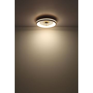 Globo - LED Stmievateľné stropné svietidlo s ventilátorom LED/30W/230V 2700-6500K hnedá + diaľkové ovládanie