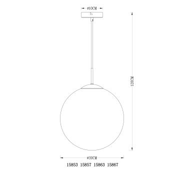 Globo - Luster na lanku 1xE27/40W/230V pr. 30 cm