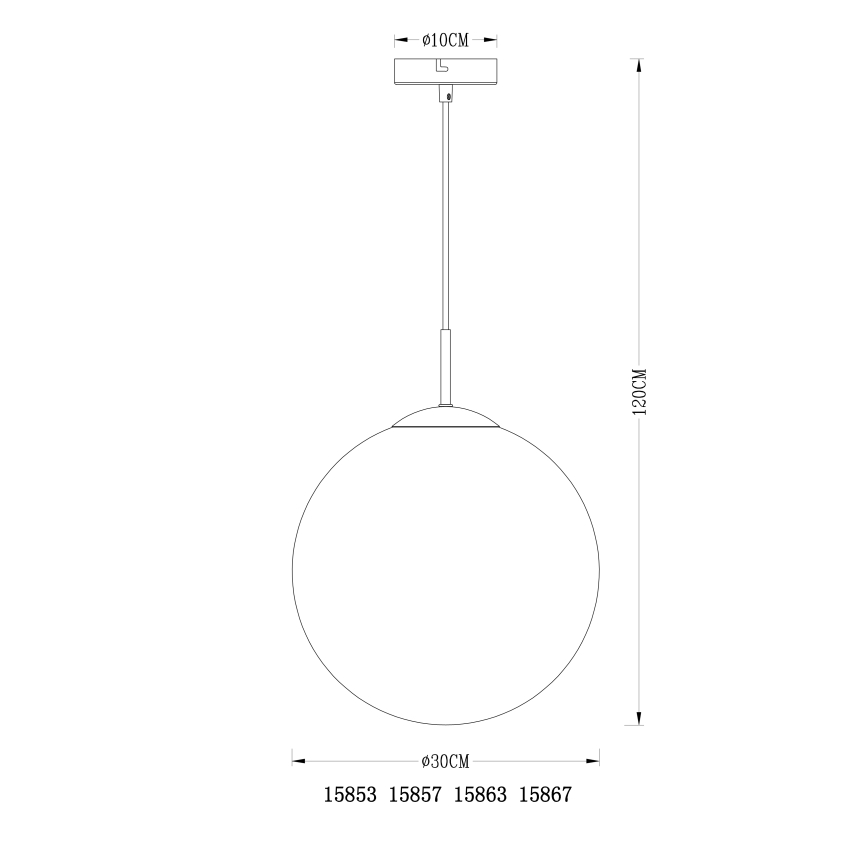 Globo - Luster na lanku 1xE27/40W/230V pr. 30 cm