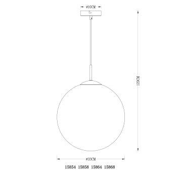 Globo - Luster na lanku 1xE27/40W/230V pr. 33 cm