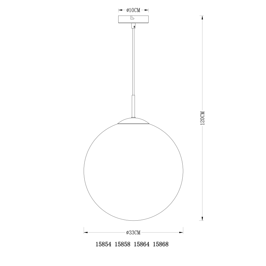 Globo - Luster na lanku 1xE27/40W/230V pr. 33 cm