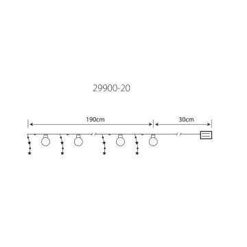 Globo 29900-20 - LED Dekoračná reťaz 20xLED/0,03W/2xAA