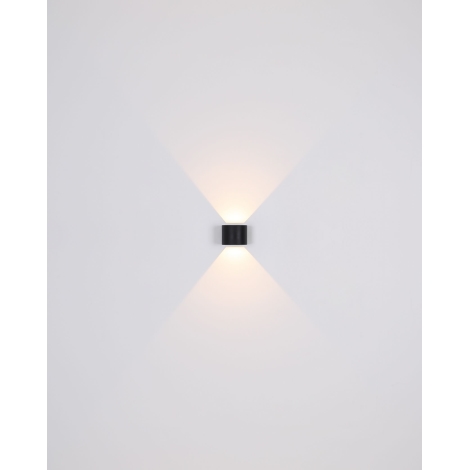 Globo - LED Vonkajšie nástenné svietidlo 2xLED/3W/230V IP44 čierna