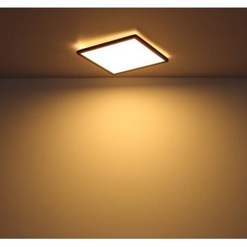 Globo - LED Stmievateľné kúpeľňové stropné svietidlo LED/18W/230V 29,4x29,4 cm IP44 čierna