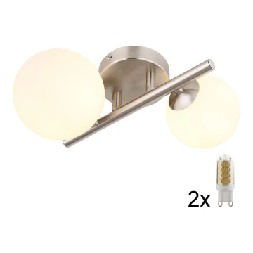 Globo - LED Prisadený luster 2xG9/3W/230V chróm