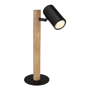 Globo - Stolná lampa 1xGU10/5W/230V drevo/kov