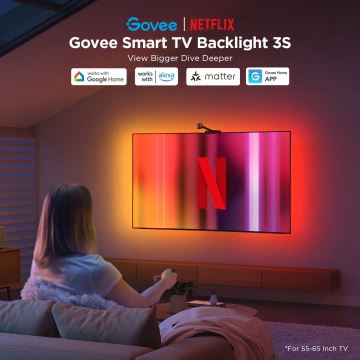 Govee - Backlight 3S Netflix TV 55-65" SMART LED podsvietenie RGBICW Wi-Fi + diaľkové ovládanie