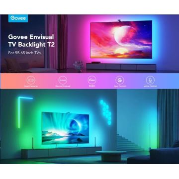 Govee - DreamView T2 DUAL TV 55-65" SMART LED podsvietenie RGBIC Wi-Fi + diaľkové ovládanie