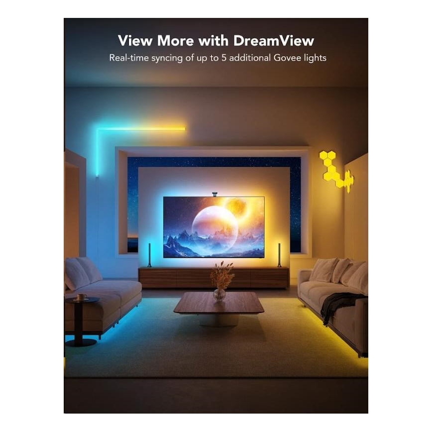 Govee - DreamView T2 DUAL TV 55-65" SMART LED podsvietenie RGBIC Wi-Fi + diaľkové ovládanie