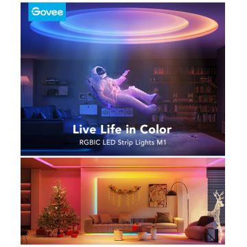 Govee - M1 PRO PREMIUM Smart RGBICW+ LED predlžovací pásik 1m Wi-Fi Matter
