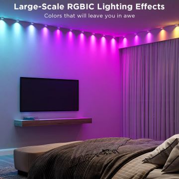 Govee - RGBIC LED Svetelná reťaz 3m Wi-Fi