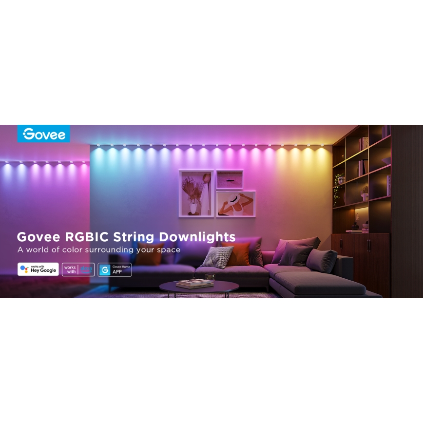 Govee - RGBIC LED Svetelná reťaz 3m Wi-Fi