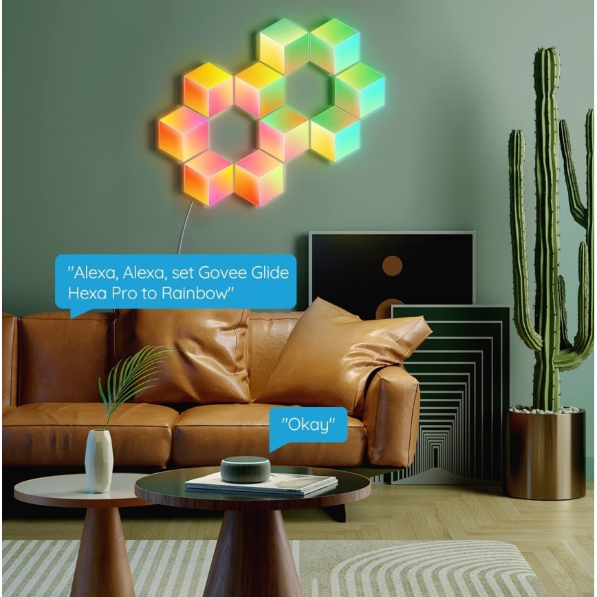 Govee - SADA 10x LED Svietidlo Glide Hexa Pro LED Smart RGBIC Wi-Fi