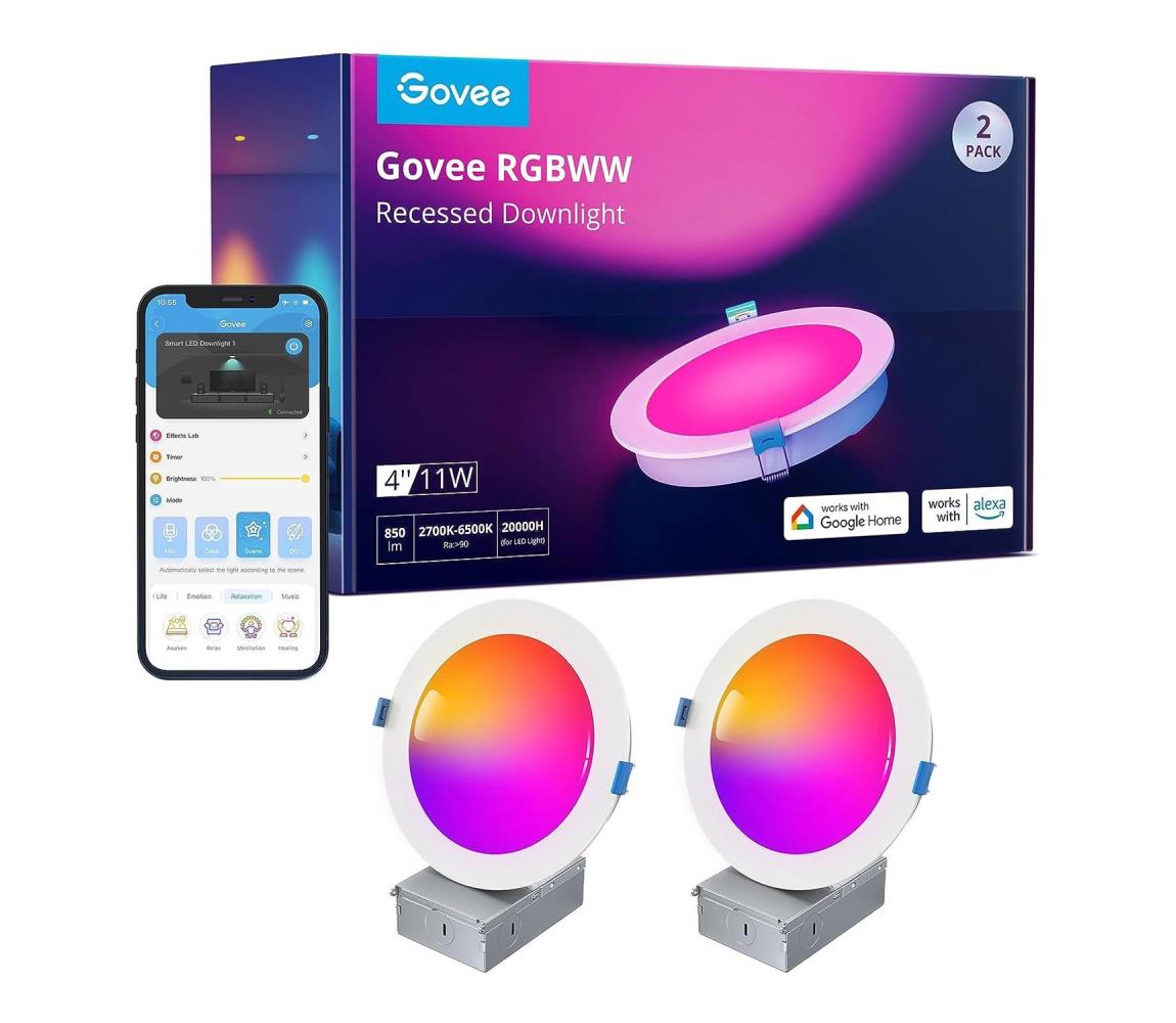 Govee Govee - SADA 2x LED RGBWW Podhľadové svietidlo LED/11W/230V Smart 2700-6500K 