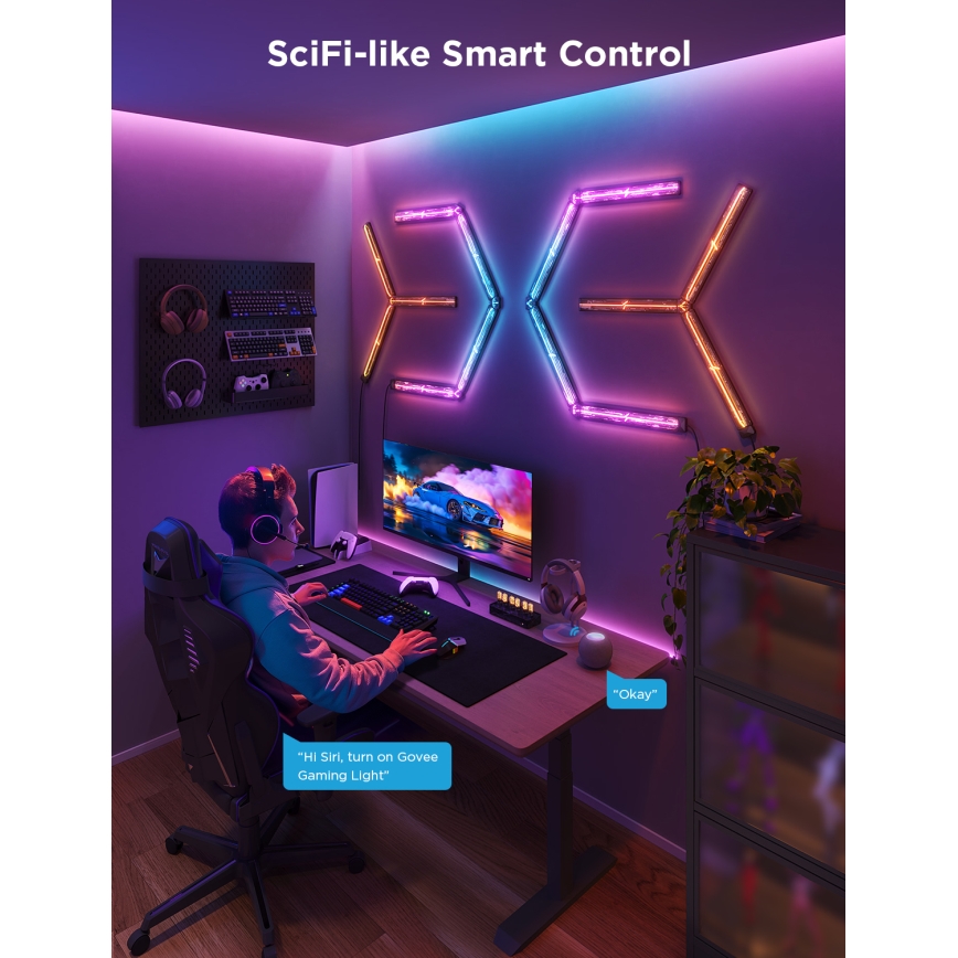 Govee - Smart Gaming (4+1) nástenné svietidlo RGBIC Wi-Fi